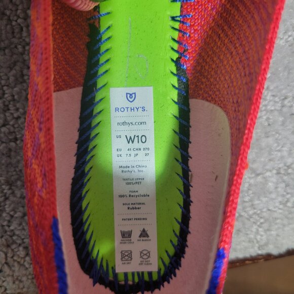 Rothy's The Loafer Pomegranate Grid Slip On Shoes Women's Size US 8.5, 9.5, 10 - Picture 9 of 9